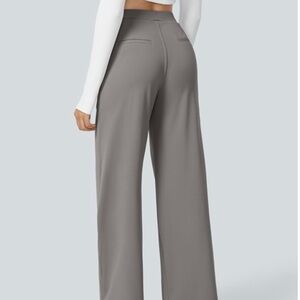 HALARA Wide-Leg High-Rise Pants in Gray